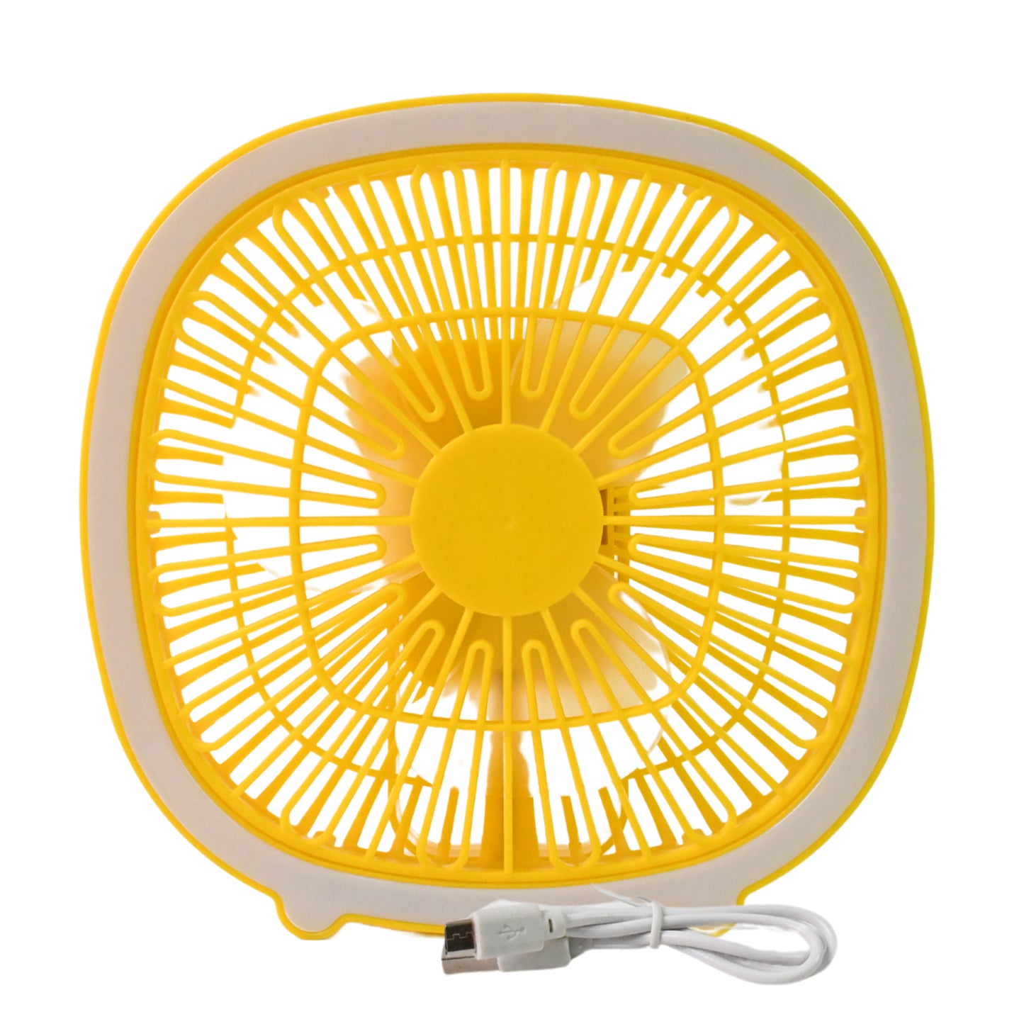 USB Portable Mini Desk Fan with Light – 3-Speed Table Fan for Office, School Home (1 Pc)