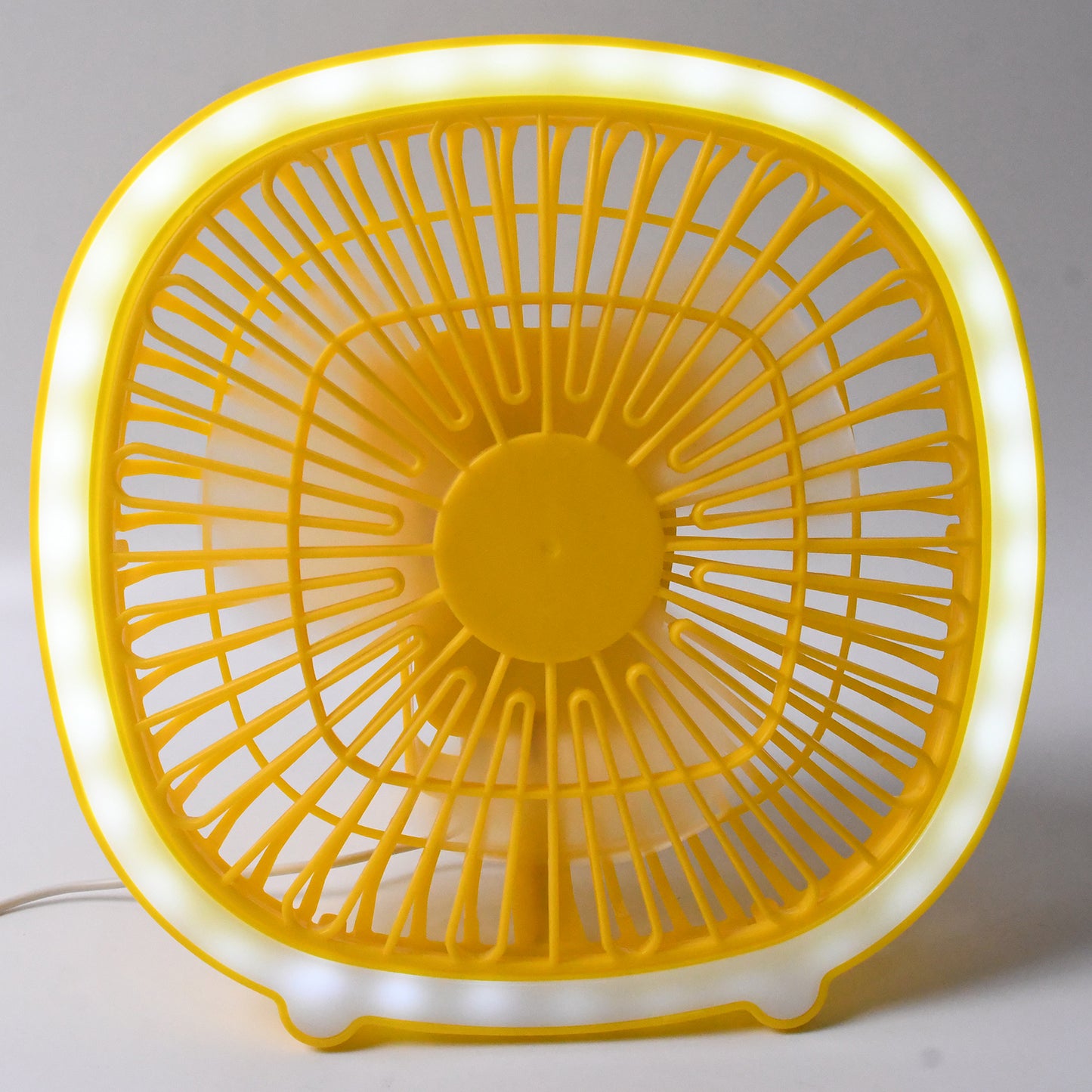 USB Portable Mini Desk Fan with Light – 3-Speed Table Fan for Office, School Home (1 Pc)