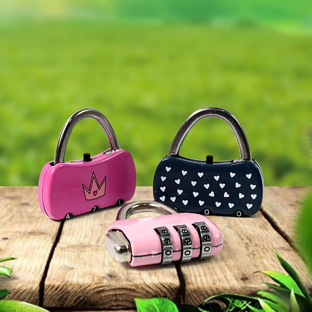 Digit Metal Combination Number Lock in Mix Design Color