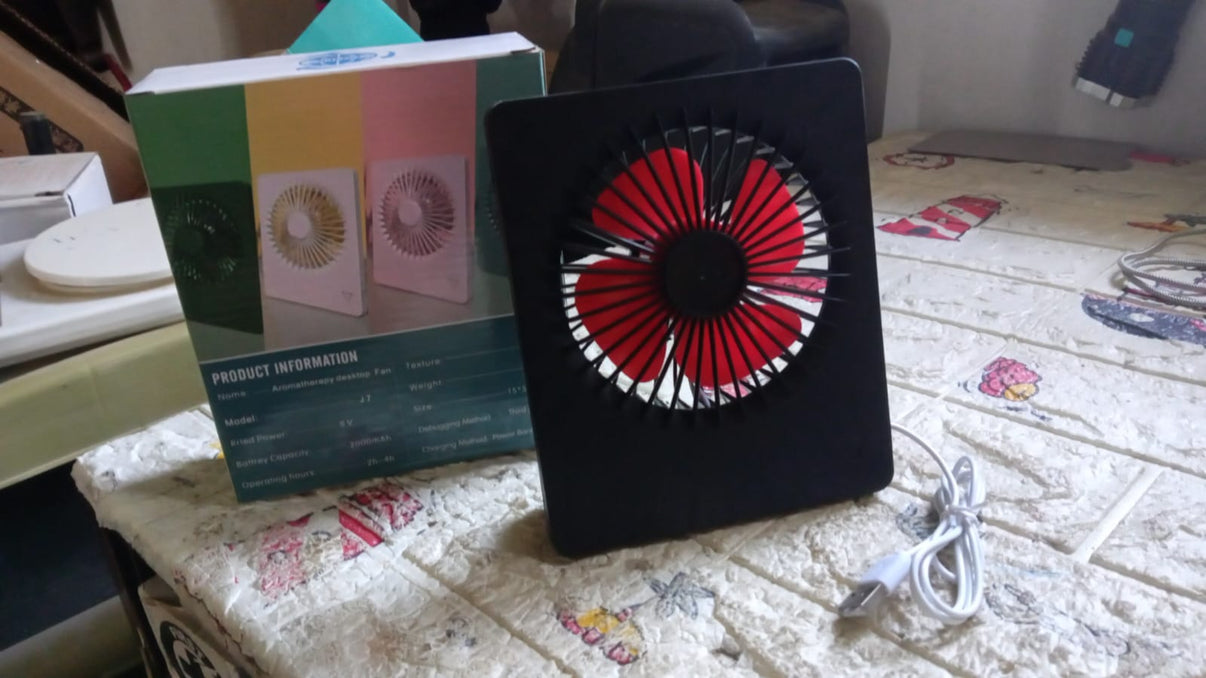 Compact & Quiet Portable Desk Fan – USB-Powered for Home, Office &amp; Travel