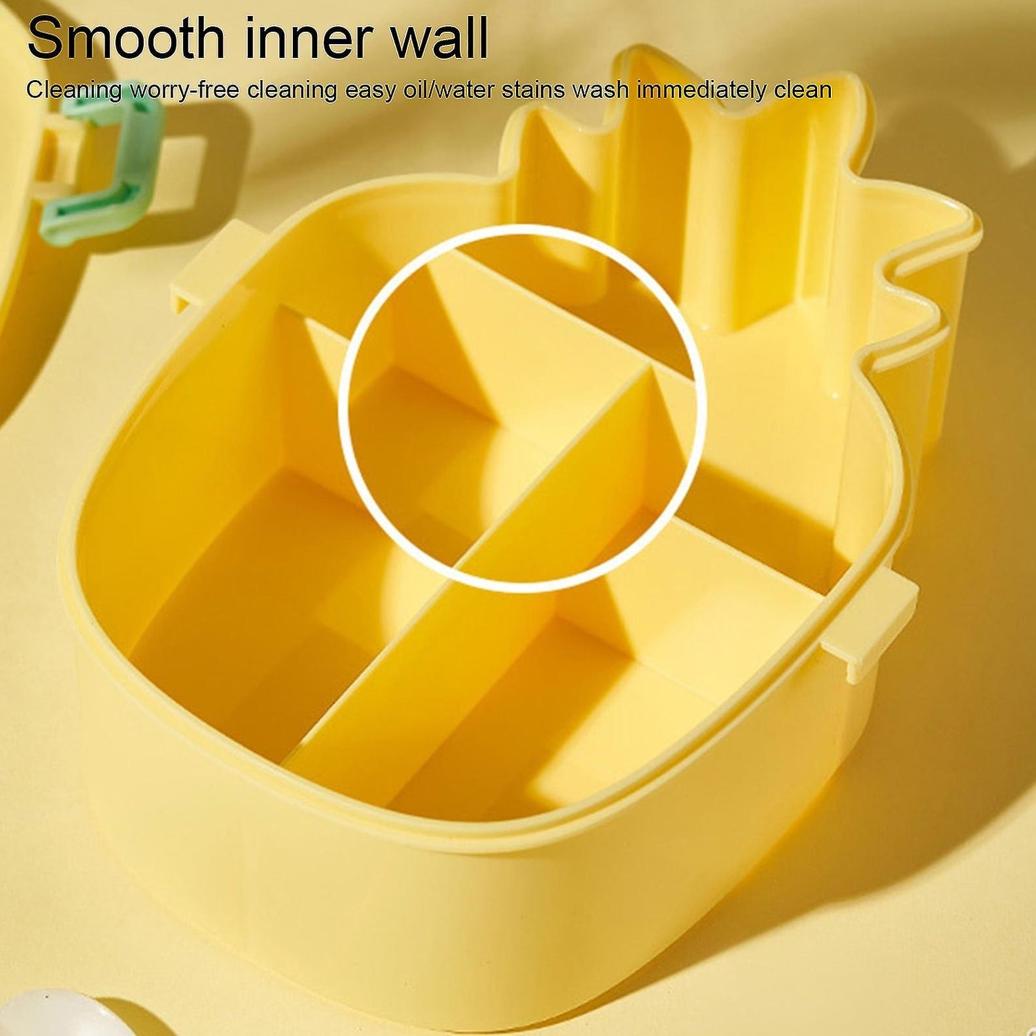 Cute Pineapple Shaped Kids Lunch Box with Fork &amp; Spoon