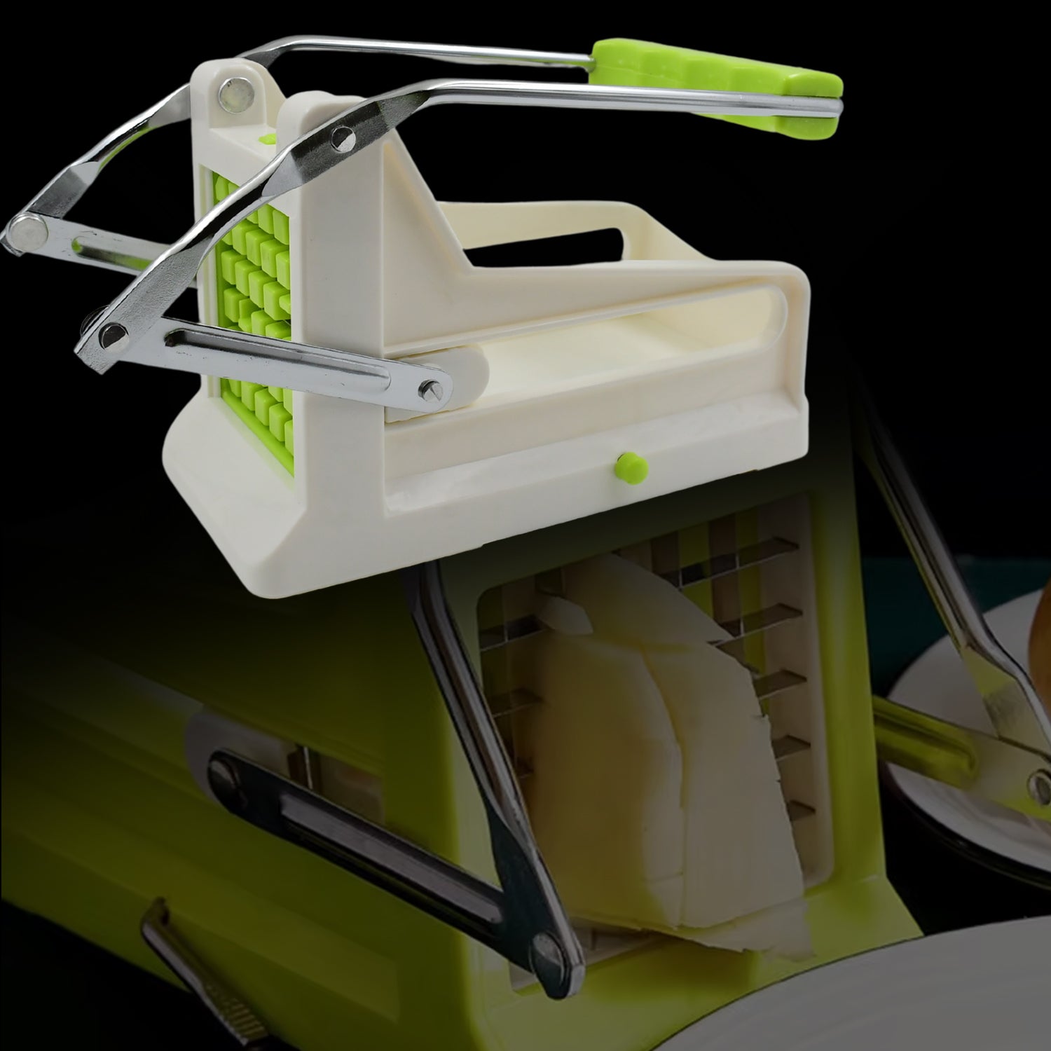 Professional Stainless Steel French Fry & Vegetable Cutter (1 Pc)