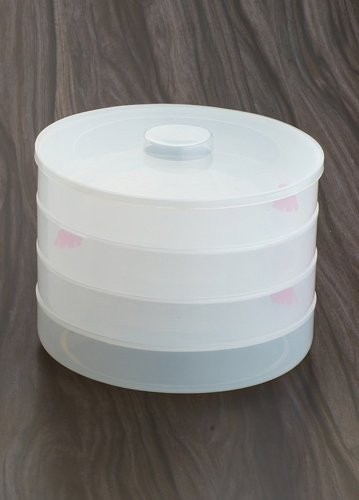 4-Compartment Sprout Maker – Virgin Plastic, Stackable Design for Hygienic Sprouting