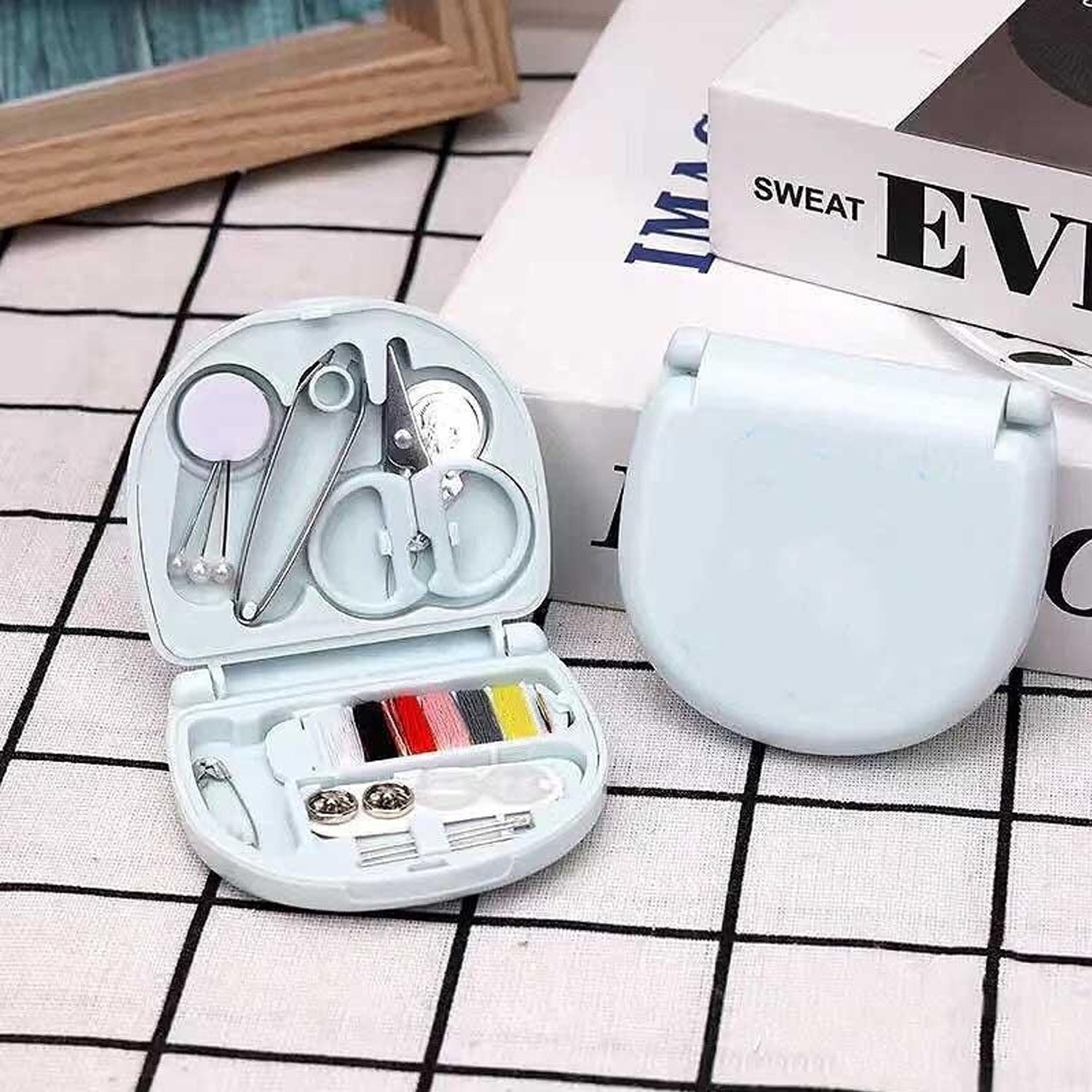 Compact Travel Sewing Kit - Portable DIY Emergency Repair Kit with Scissors & Needles