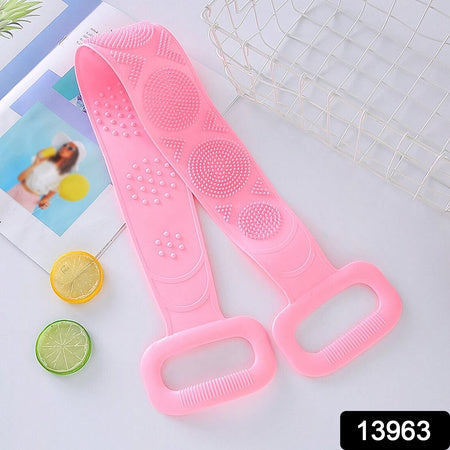 Silicone Body Back Scrubber – Double-Sided Bathing Brush for Deep Cleaning, Massage & Dead Skin Removal (1 Pc)