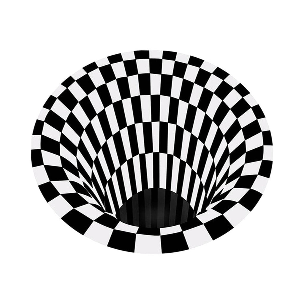 3D Vortex Optical Illusion Round Carpet – Non-Slip, Velvet Floor Rug for Modern Home Decor