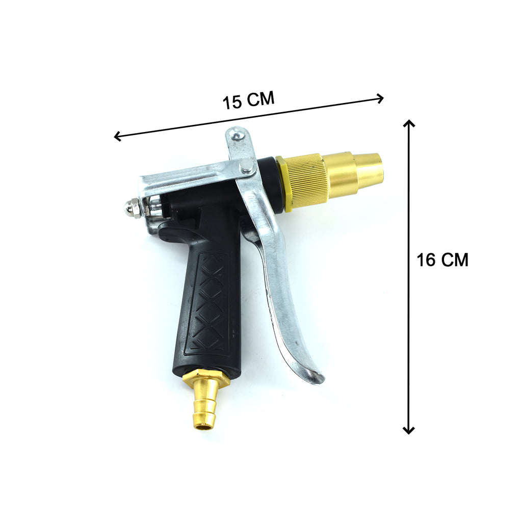 Premium Gold Plated Metal Trigger Spray Gun - Heavy Duty Garden Hose Nozzle