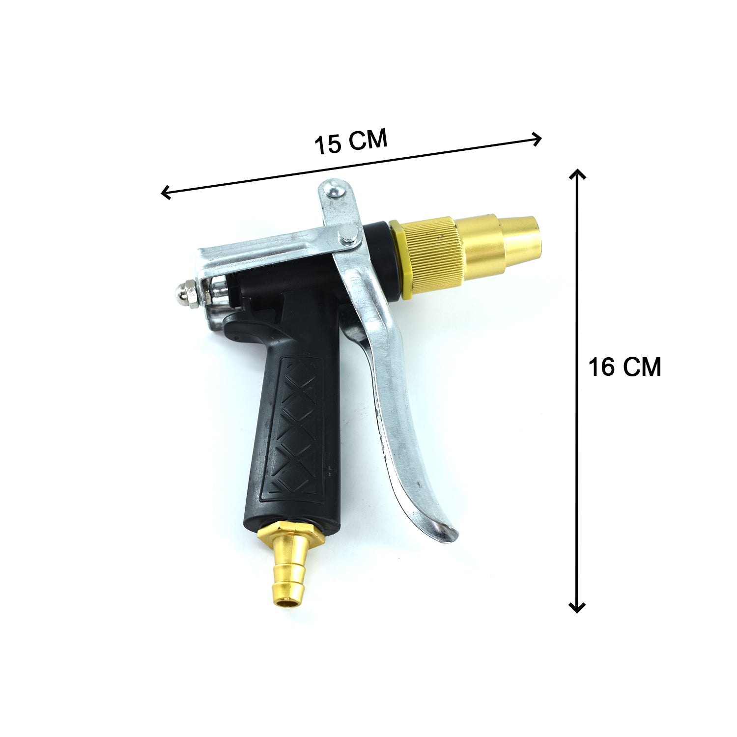 Premium Gold Plated Metal Trigger Spray Gun - Heavy Duty Garden Hose Nozzle
