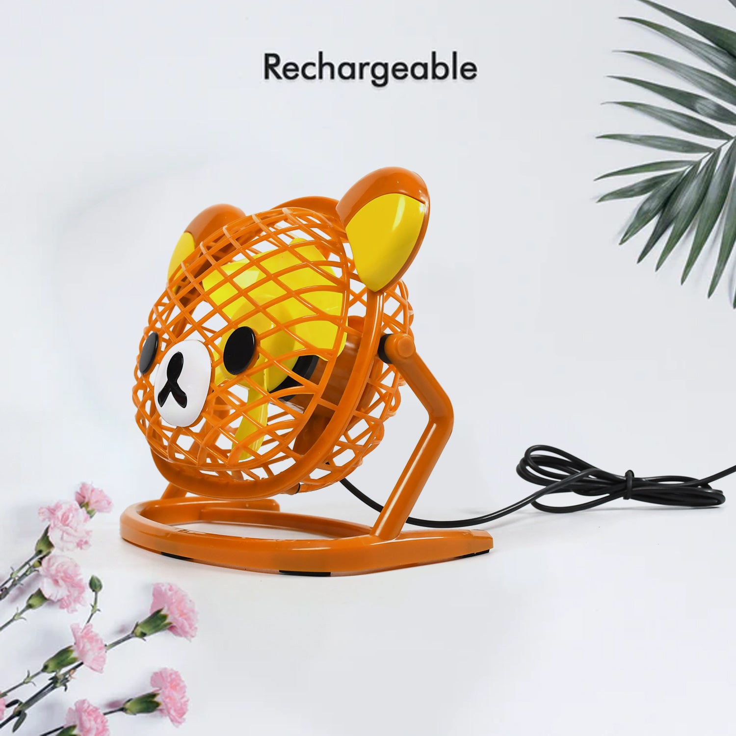 Teddy Bear Portable Fan – Adjustable USB Mini Fan for Home, Office, Car & Desk Use