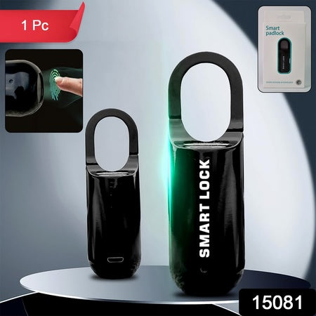 Smart Fingerprint Padlock – USB Rechargeable, Keyless Biometric Lock for Lockers, Bags & Backpacks (1 Pc)