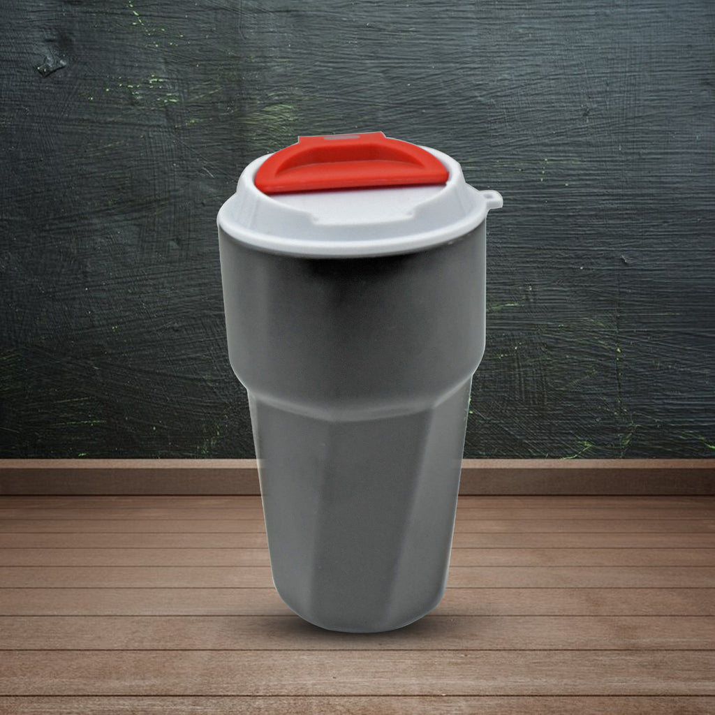 Stainless Steel Vacuum Travel Mug with Lid & Straw – Reusable Thermal Cup for Outdoor & Office Use (1 Pc)