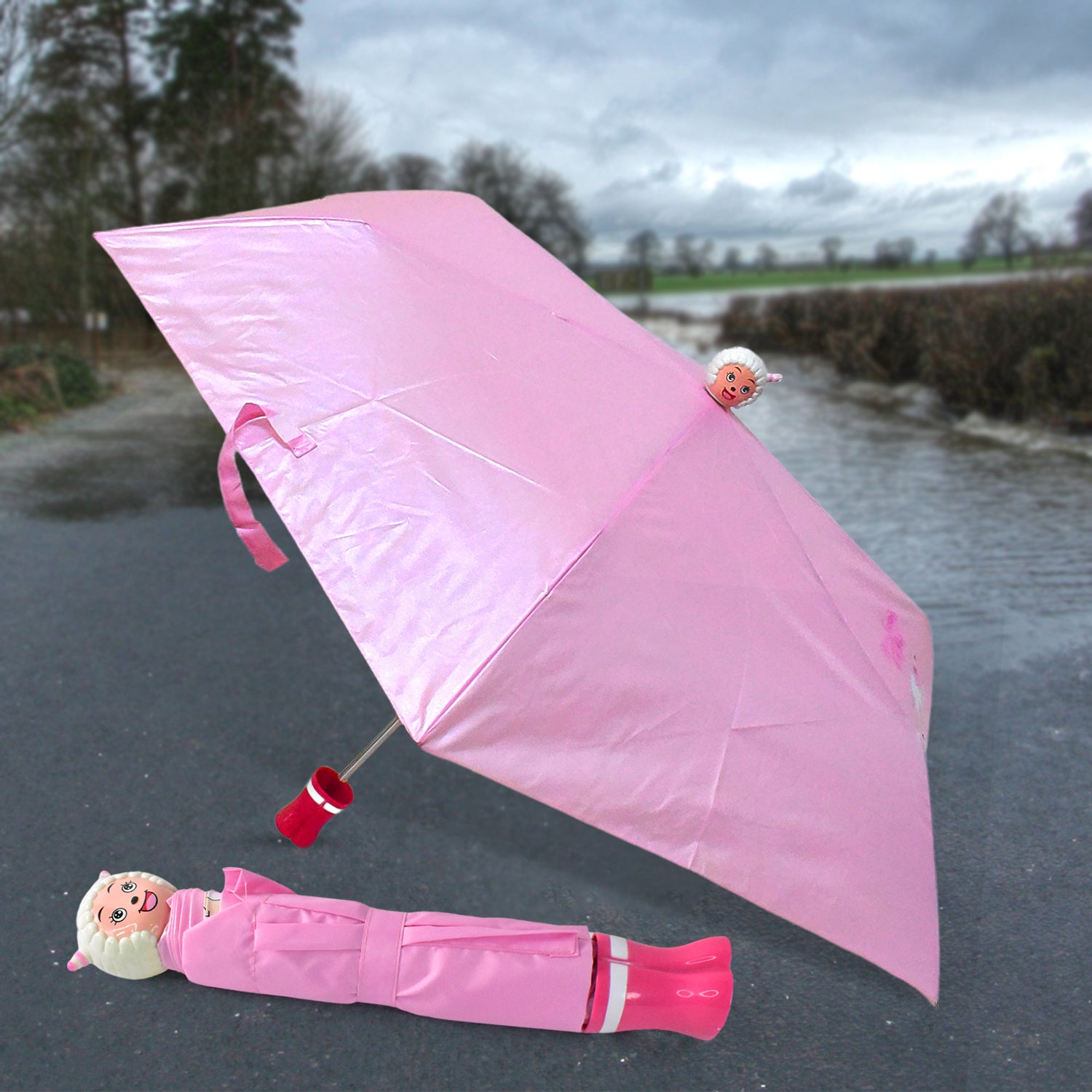 Cartoon Shape Foldable UV Protection Umbrella for Kids – Lightweight & Travel-Friendly