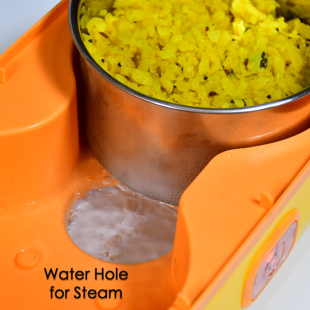 2-Layer Electric Lunch Box for Office – Portable Food Warmer with 4 Stainless Steel Containers