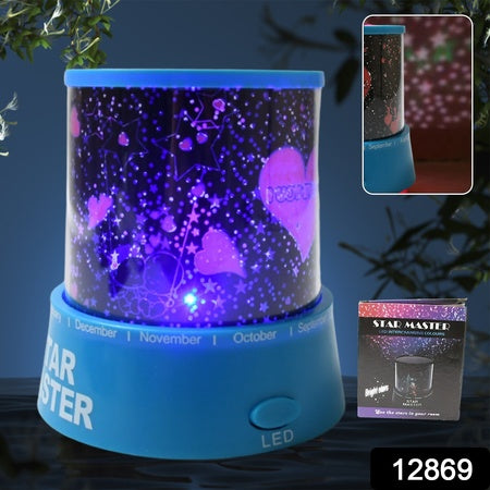 LED Projector Night Light – Rotating Star Lamp with Music Function