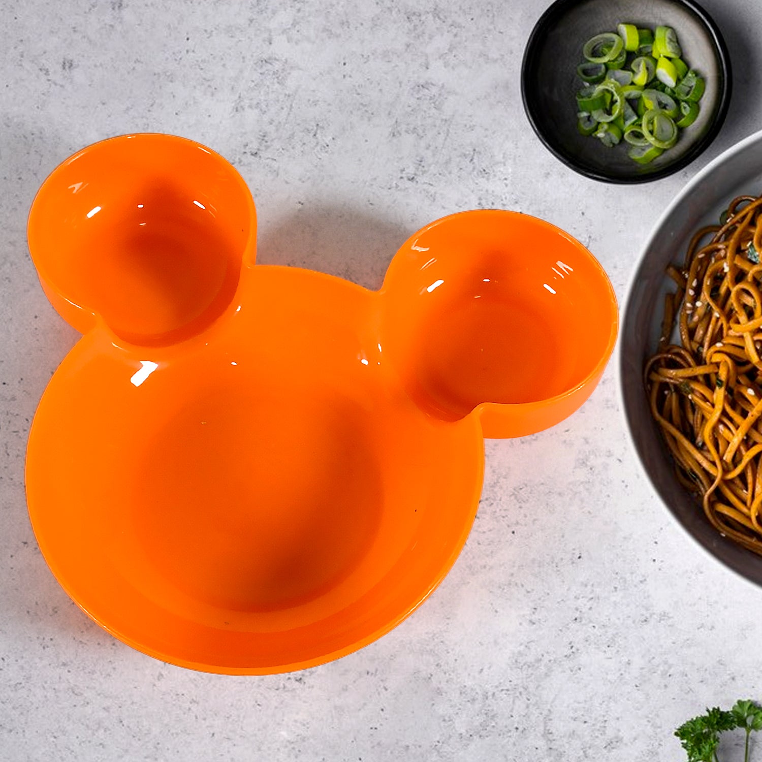 Mickey Mouse Shape Plate for Kids – BPA Free, Unbreakable Cartoon Tableware (1 Pc)