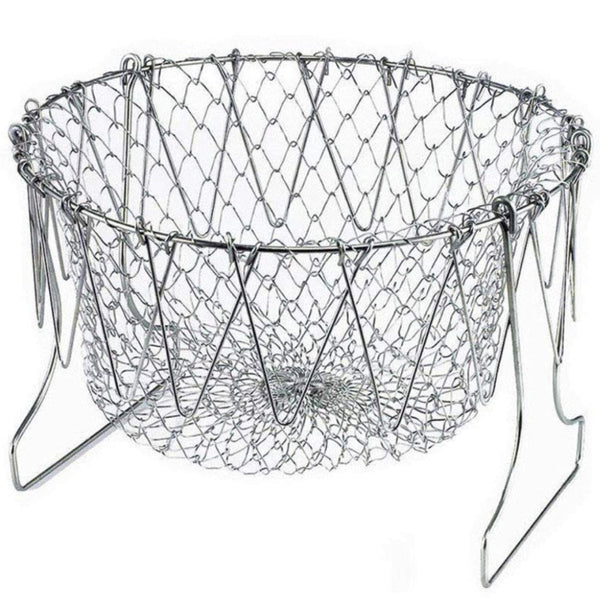 12-in-1 Foldable Chef Basket Strainer - Multi-Purpose Kitchen Steamer & Drainer