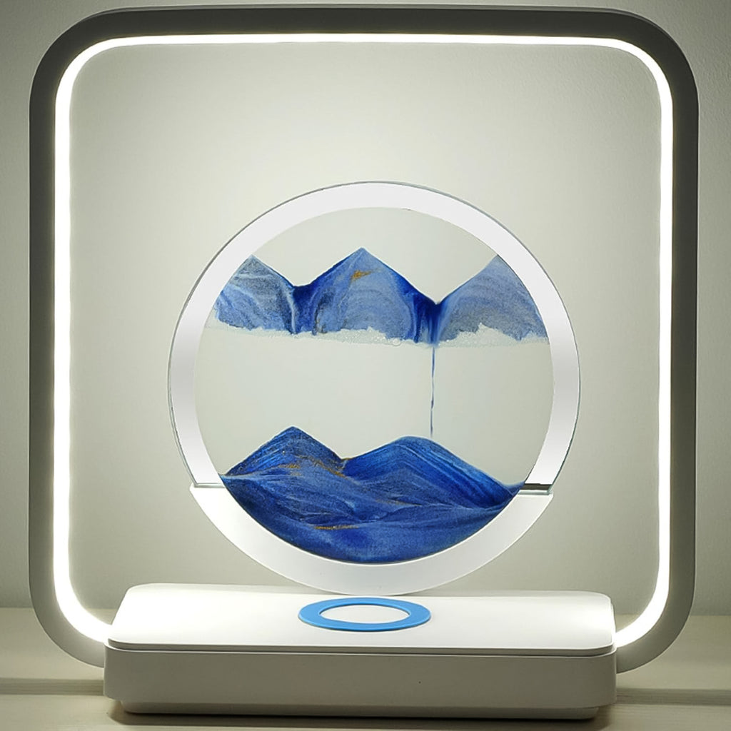 3D Sand Painting Lamp – Mesmerizing Flowing Sand Art Display with Wireless Charging Function