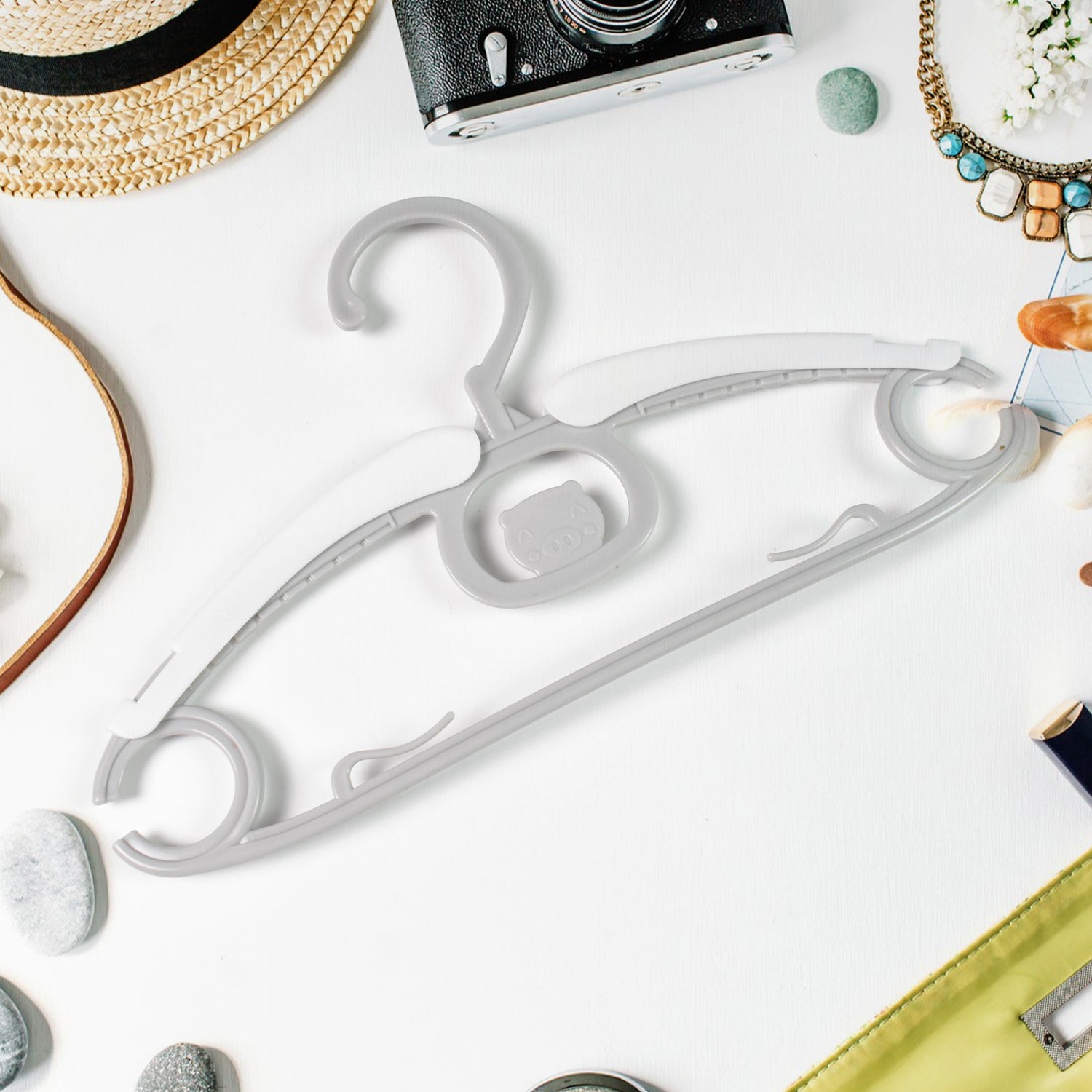 Large Dress Hanger Plastic Adjustable Cloth Hanger (5 Pcs Set)