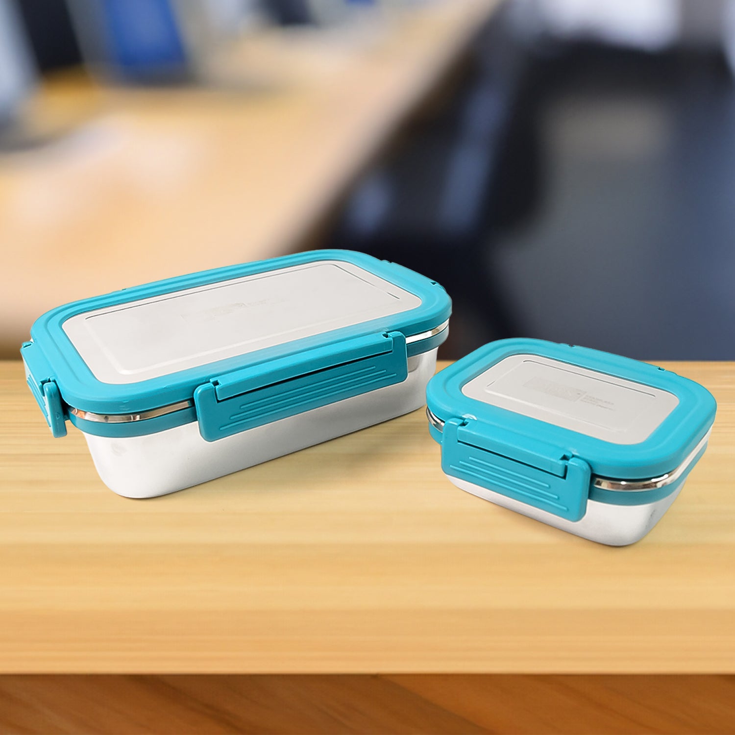 Jerry Stainless Steel Lunch Box – 2 Pc Set (700ml + 200ml) Leak-Proof & Insulated Food Container for Office, School & Travel