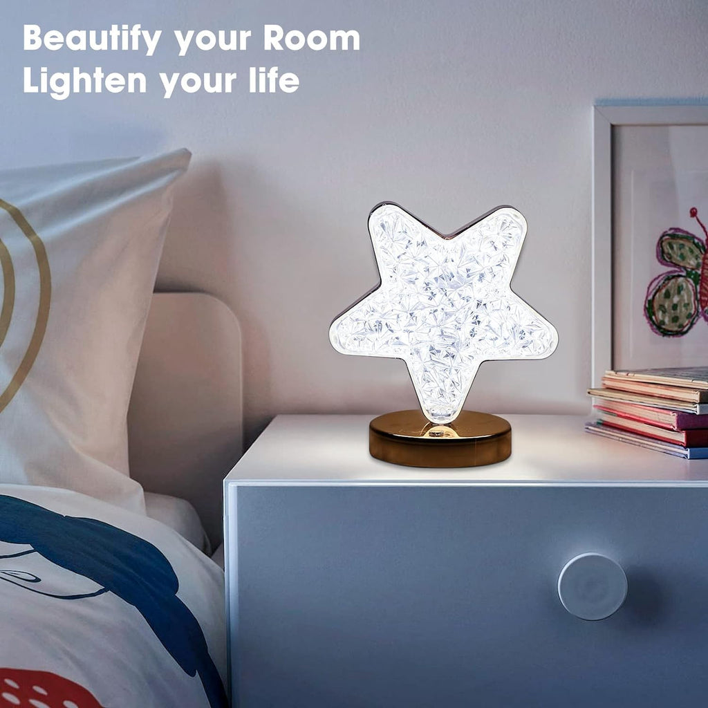 Star Shape Crystal Diamond Lamp – Cordless &amp; Rechargeable