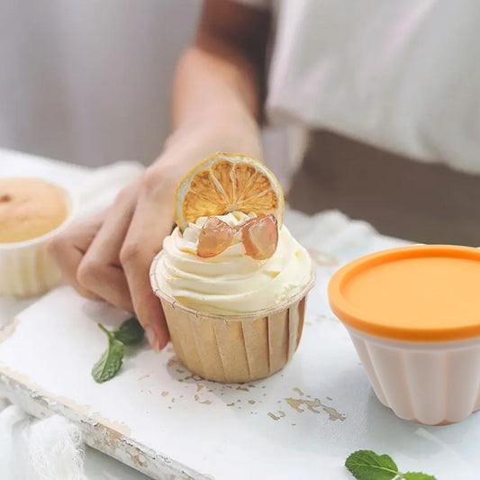 Pudding Molds Set – 4-Cup BPA-Free Mold Set for Custard, Panna Cotta, Jelly & Ice Cream with Lids