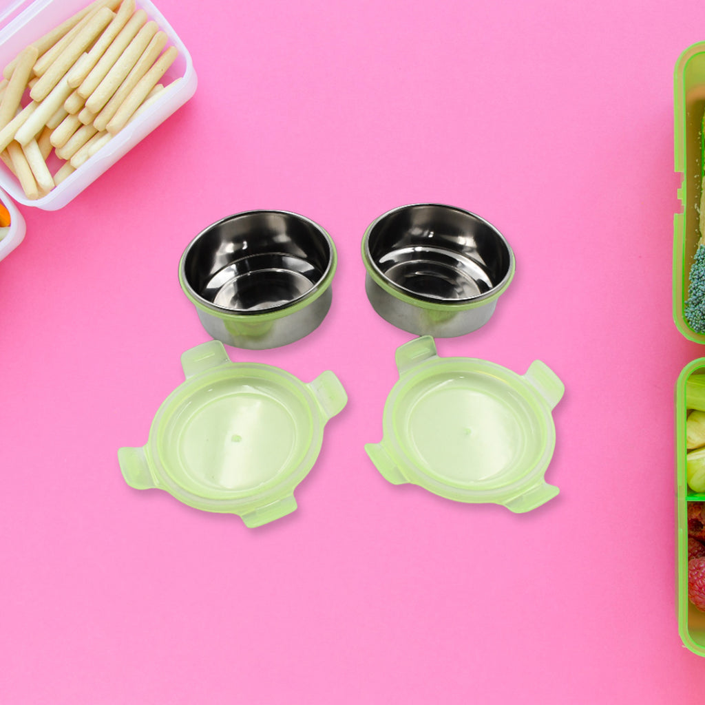 Airtight & Leak-Proof Stainless Steel Lunch Box – 3 Compartment Set