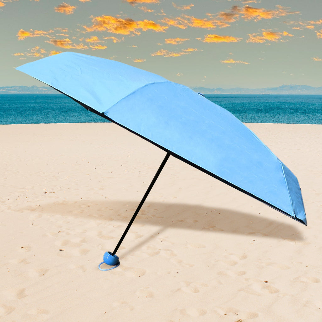 5-Fold Manual Open Umbrella with Capsule Case – Compact, Windproof & UV Protected Amazon India