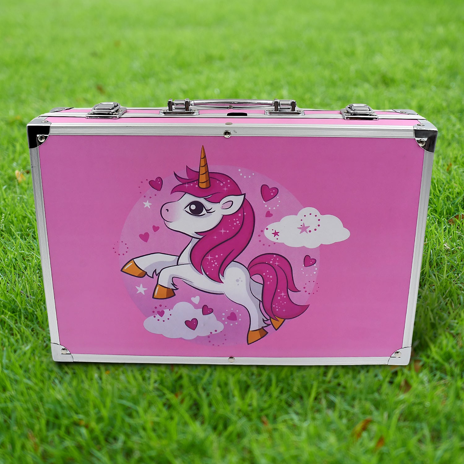 🦄 145-Piece Unicorn Kids Art Set – Sketch, Color &amp; Paint in All-in-1 Aluminum Case