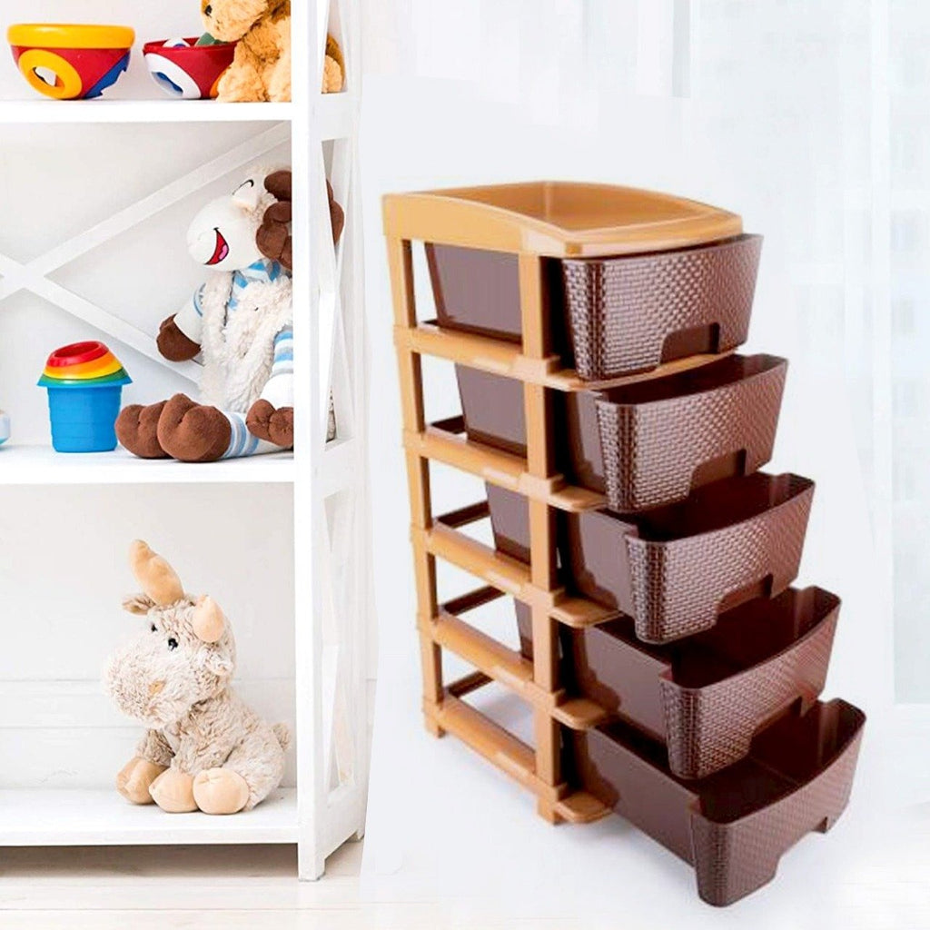 5-Tier Plastic Modular Drawer System – Multipurpose Storage Solution for Home, Office & Kitchen