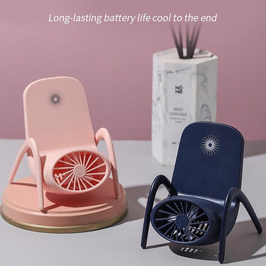 Portable Mobile Phone Holder Fan – Handheld & Rechargeable | 3-Speed Personal USB Fan for Desk & Travel