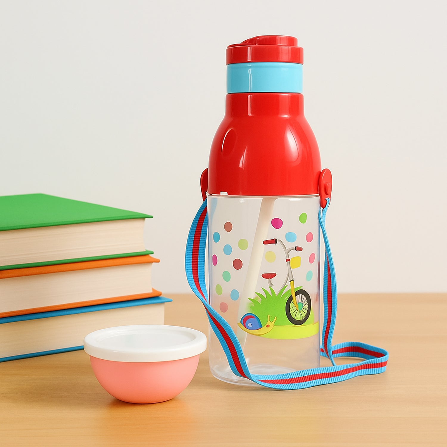 800 ML Transparent Sports Water Bottle – With Straw & Strap, BPA-Free