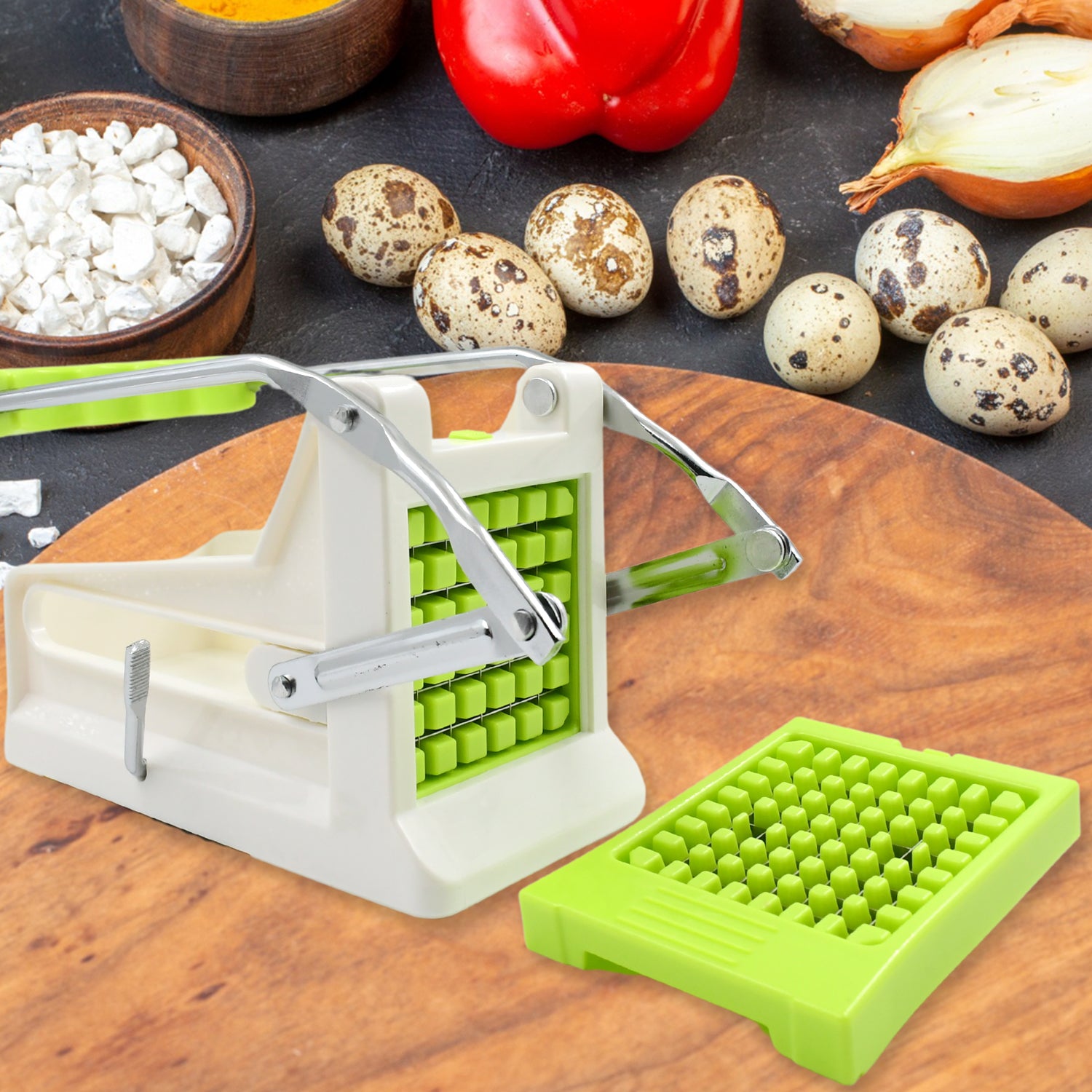 Professional Stainless Steel French Fry & Vegetable Cutter (1 Pc)