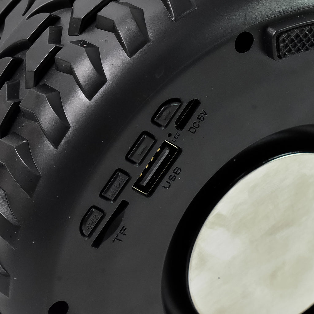 Portable Tyre-Shaped Wireless Bluetooth Speaker – Deep Bass, USB/TF Card Support | Indoor & Outdoor Use