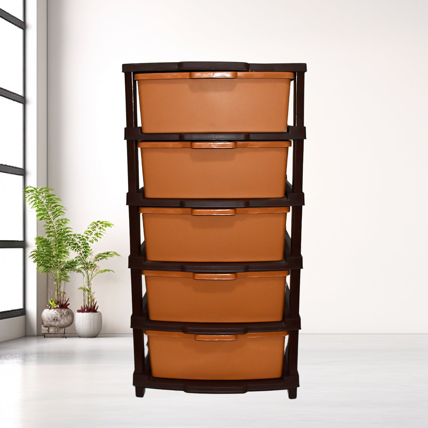5-Layer Extra Large Premium Modular Drawer Storage Organizer – Multipurpose Plastic Drawer for Home & Office