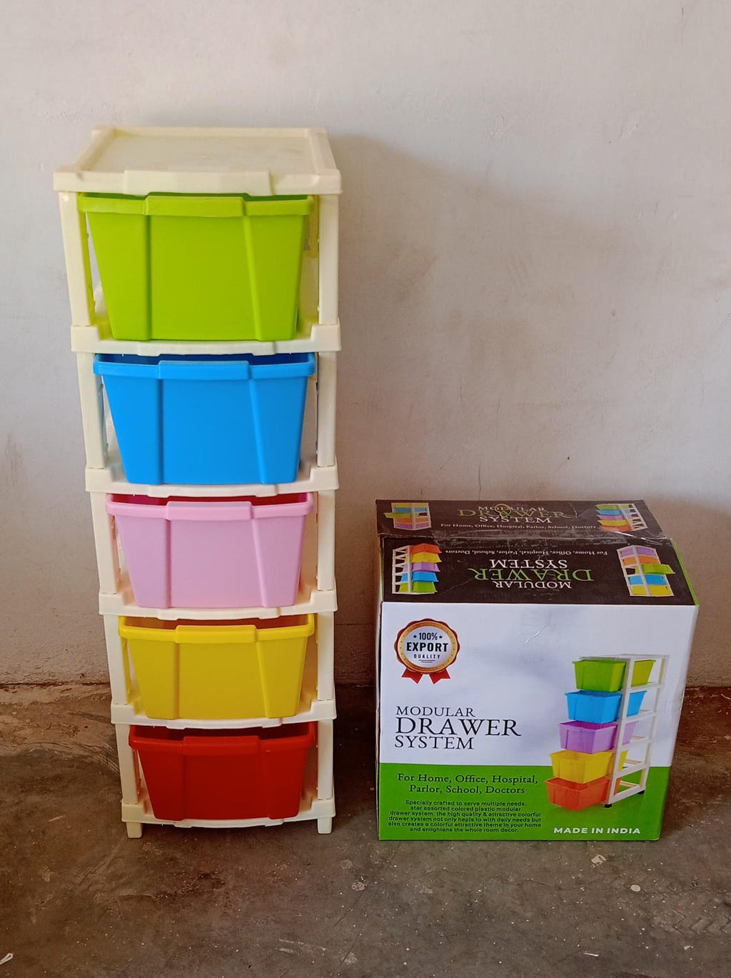 5-Layer Extra Large Multipurpose Modular Drawer Storage Organizer – Heavy-Duty Plastic