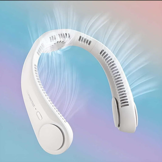 Portable Bladeless Hanging Rechargeable Neck Fan – Hands-Free Cooling Fan for Travel, Office & Outdoor Use