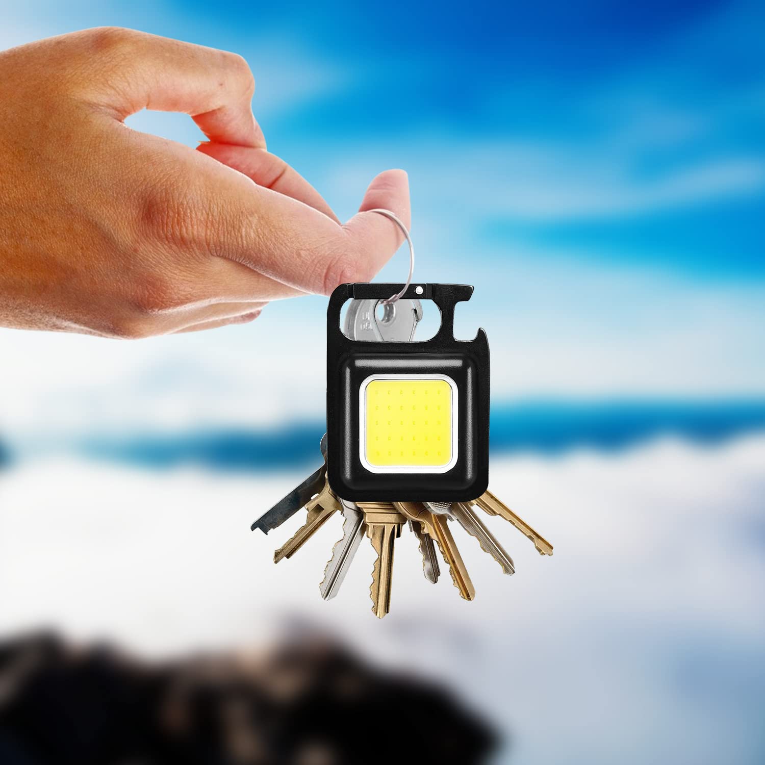 Ultra-Compact Rechargeable Keychain Flashlight