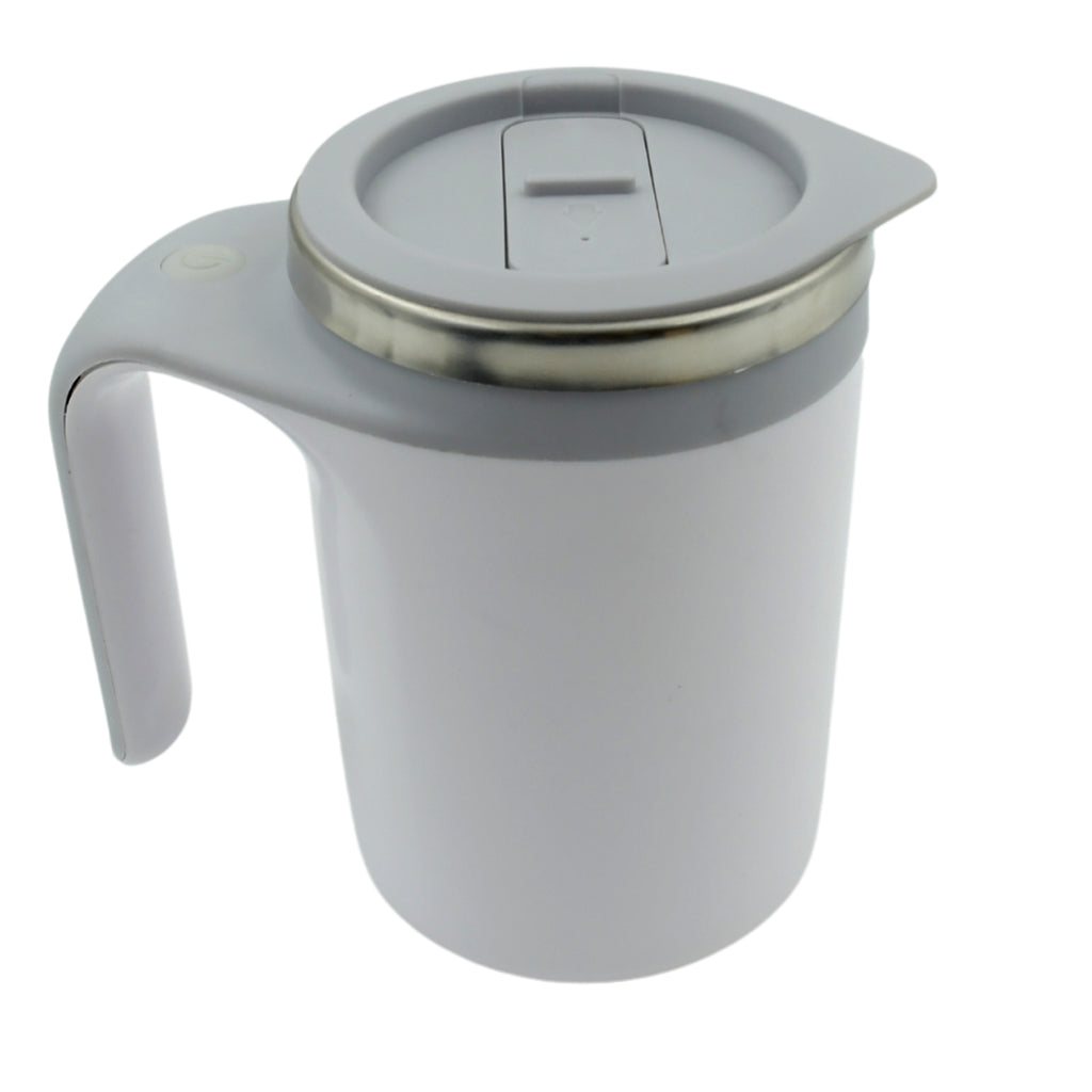 Self-Stirring Magnetic Coffee Mug – Battery Operated Stainless Steel Travel Cup
