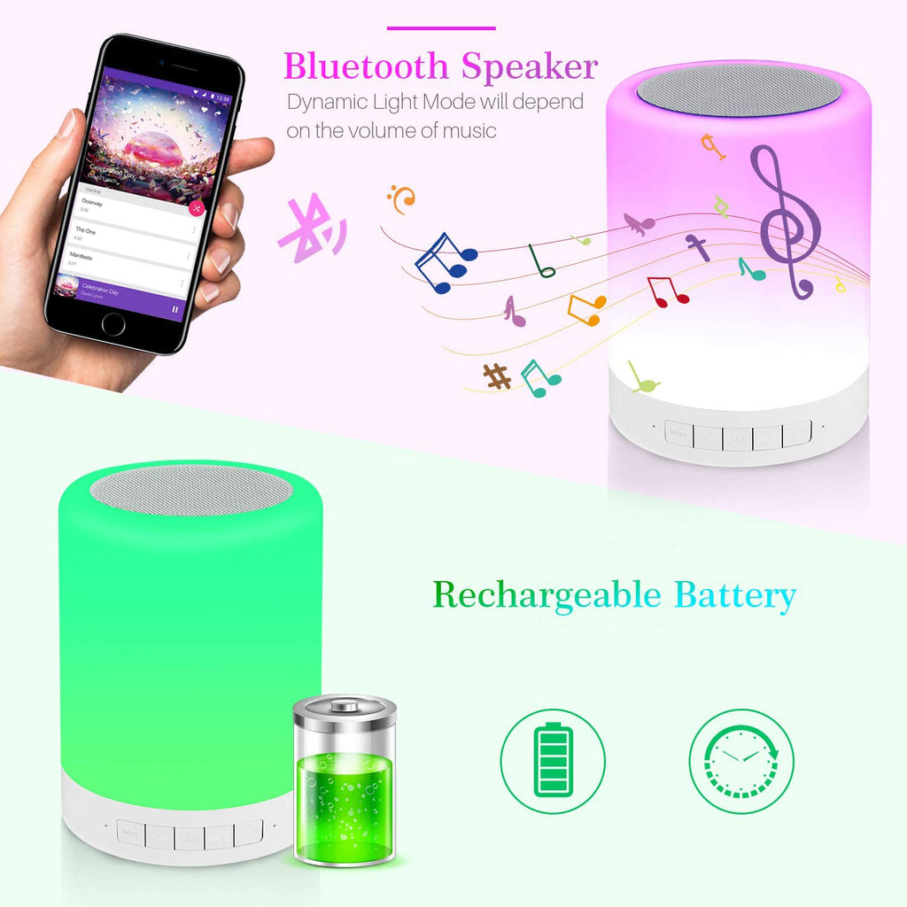 Wireless Night Light LED Touch Lamp Speaker – All-in-One Multifunctional Device