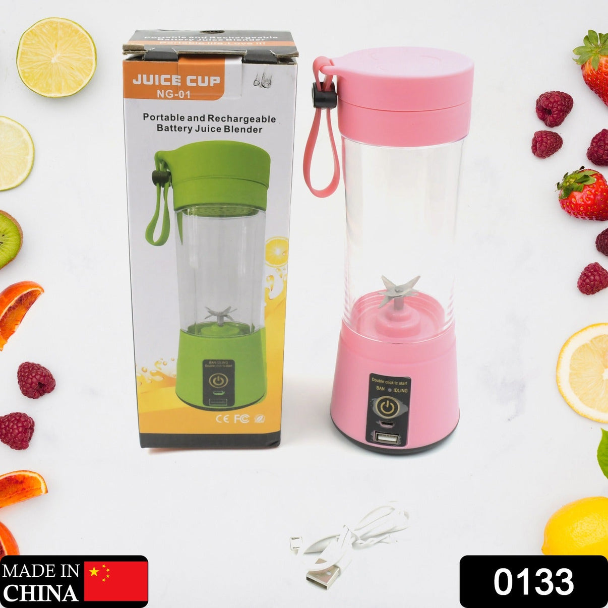 Portable USB Electric Juicer – 6 Blades for Perfect Smoothies On-the-Go