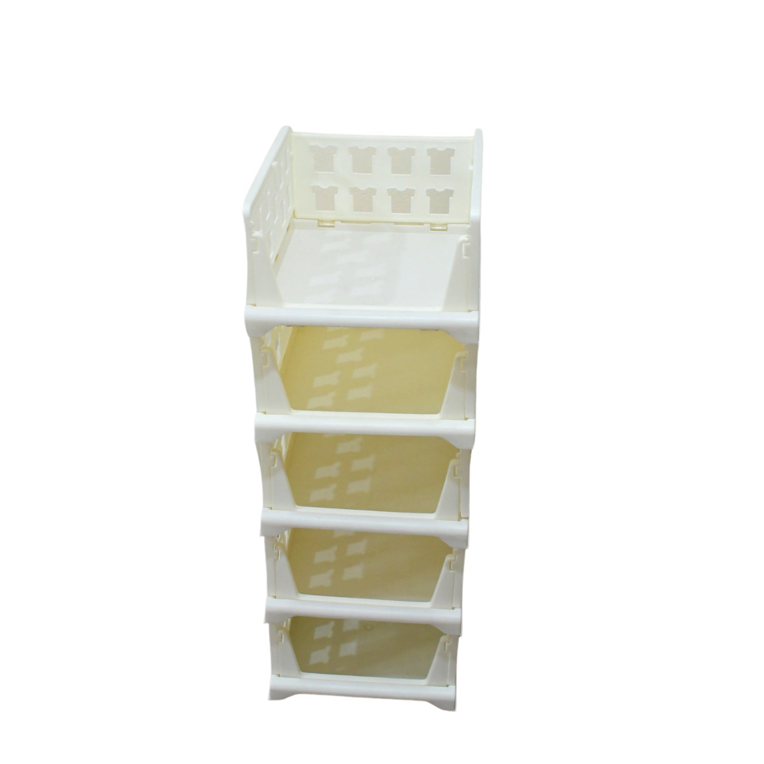 5-Layer Stackable Storage Organizer Cart – Foldable Utility Rack with Wheels for Kitchen, Pantry, Bedroom & Bathroom