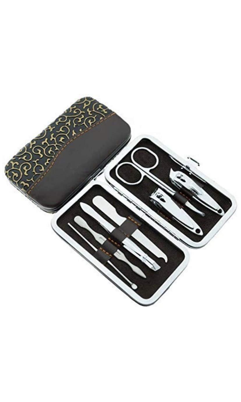 7-in-1 Professional Manicure & Pedicure Kit – Compact Grooming Set with Case