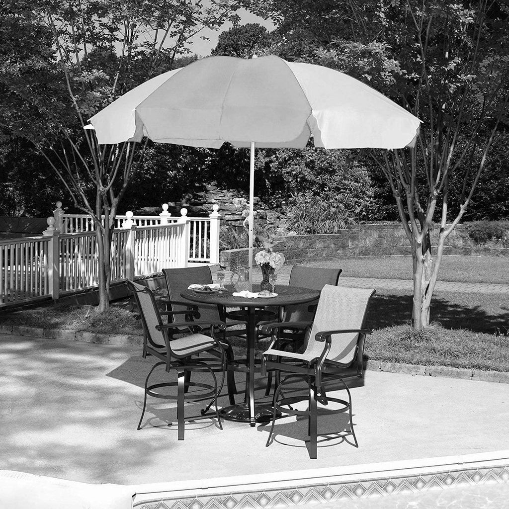 90-Inch Multicolor Garden & Beach Umbrella – Waterproof Cotton Canopy with Steel Pole