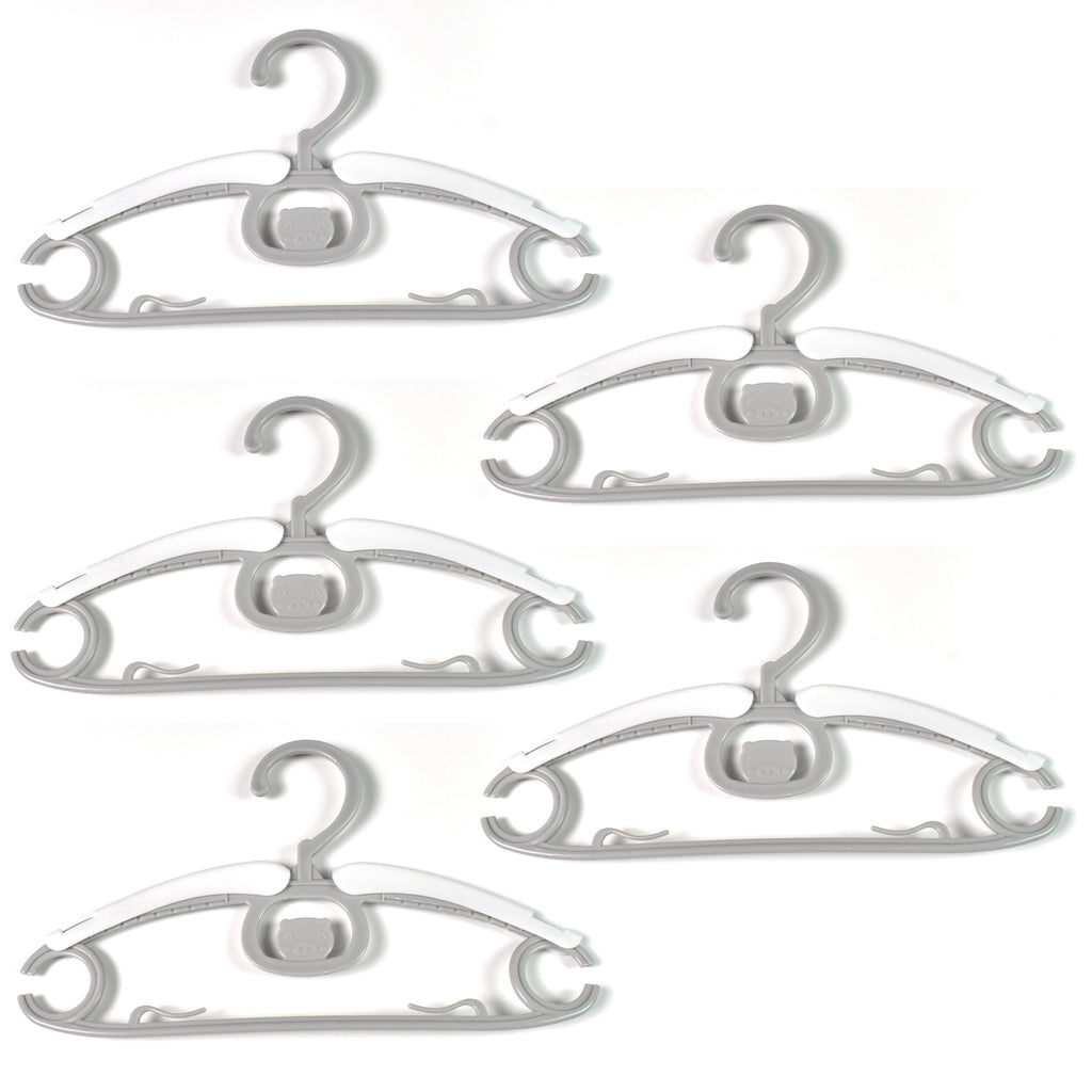Large Dress Hanger Plastic Adjustable Cloth Hanger (5 Pcs Set)