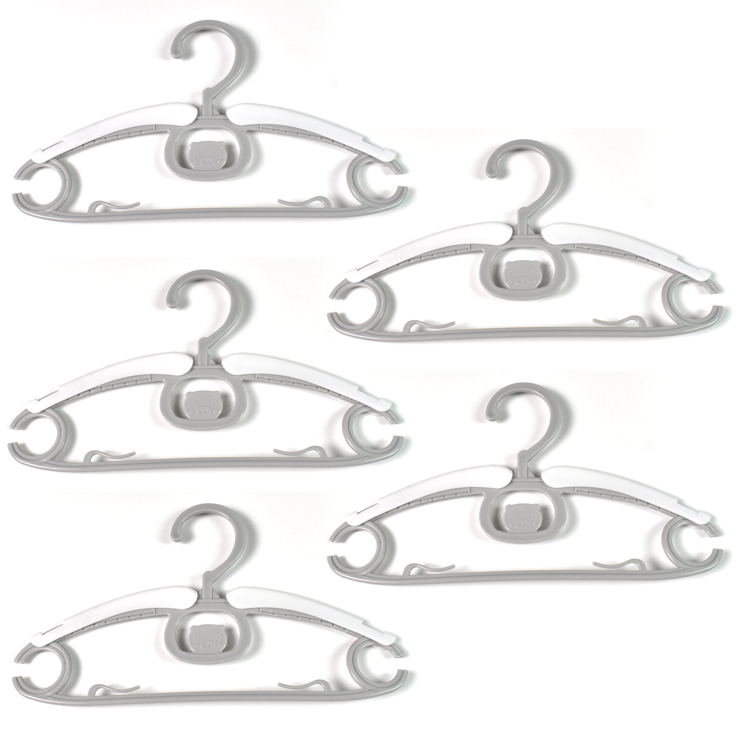 Large Dress Hanger Plastic Adjustable Cloth Hanger (5 Pcs Set)