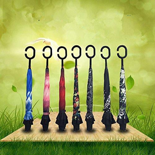 Compact Windproof Reverse Umbrella – Inverted Design, Auto Open-Close | Travel-Friendly & Stylish