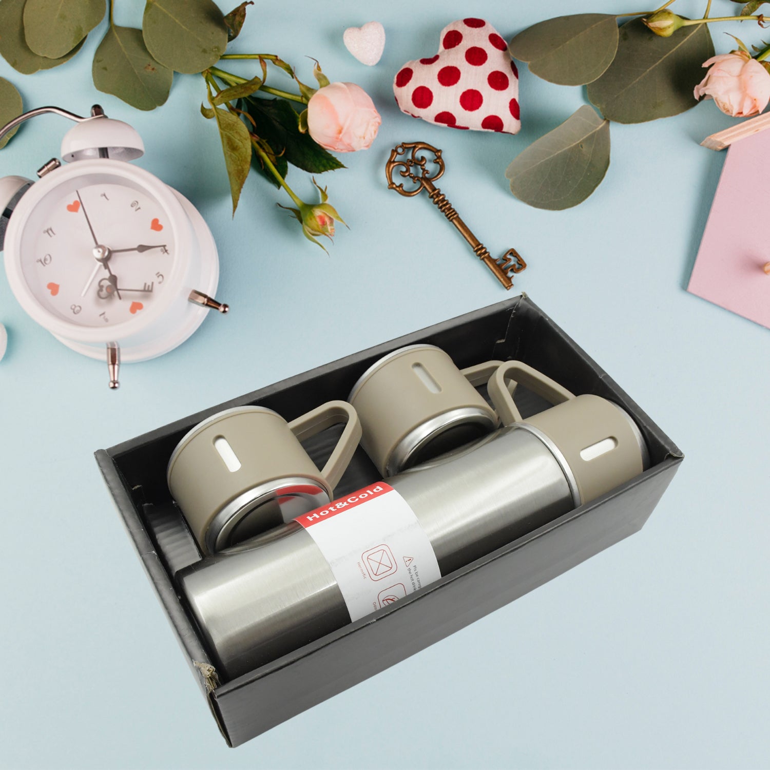 Vacuum Insulated Stainless Steel Flask – Hot & Cold Travel Bottle (1 Pc)