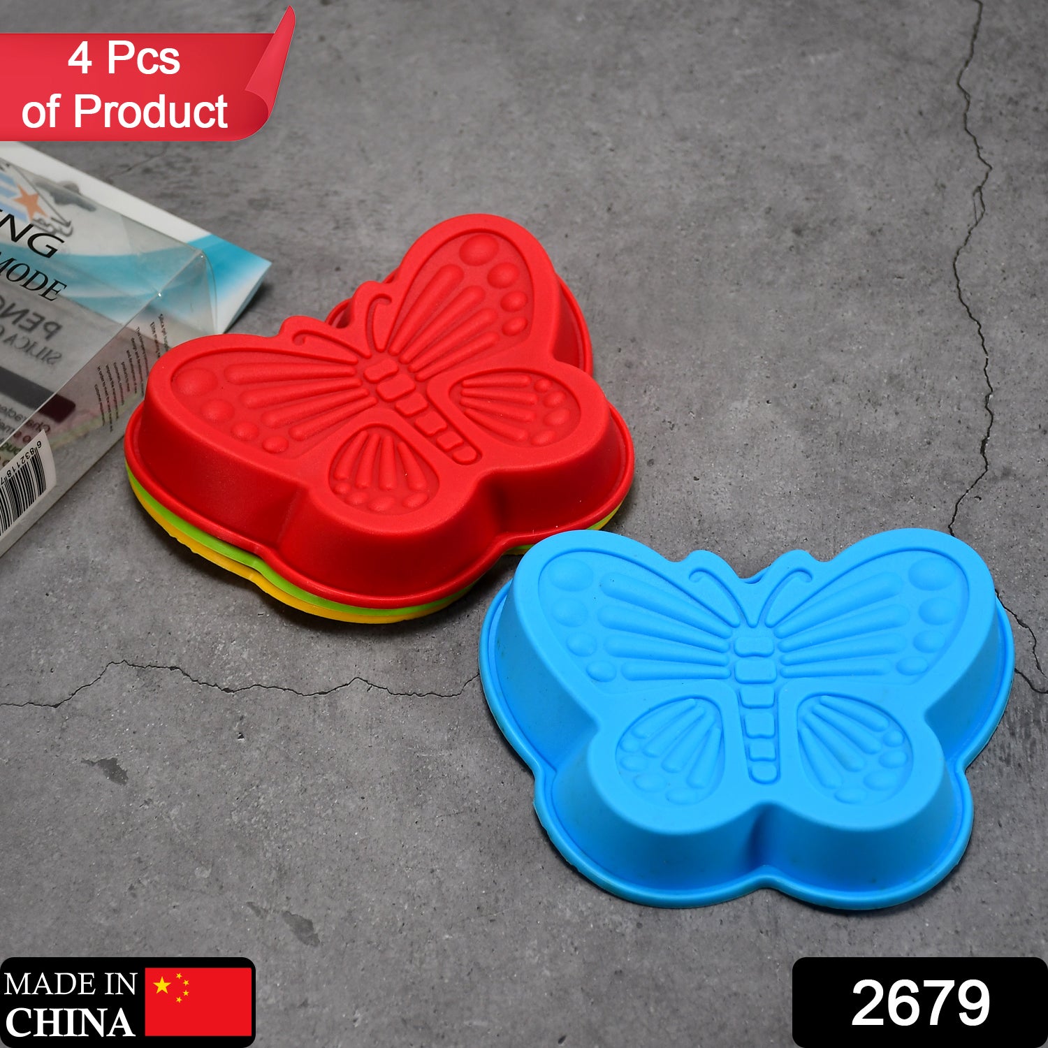 🦋 Butterfly Shape Silicone Baking Cups – Reusable Muffin &amp; Cupcake Liners | Oven, Microwave &amp; Dishwasher Safe (Pack of 4)