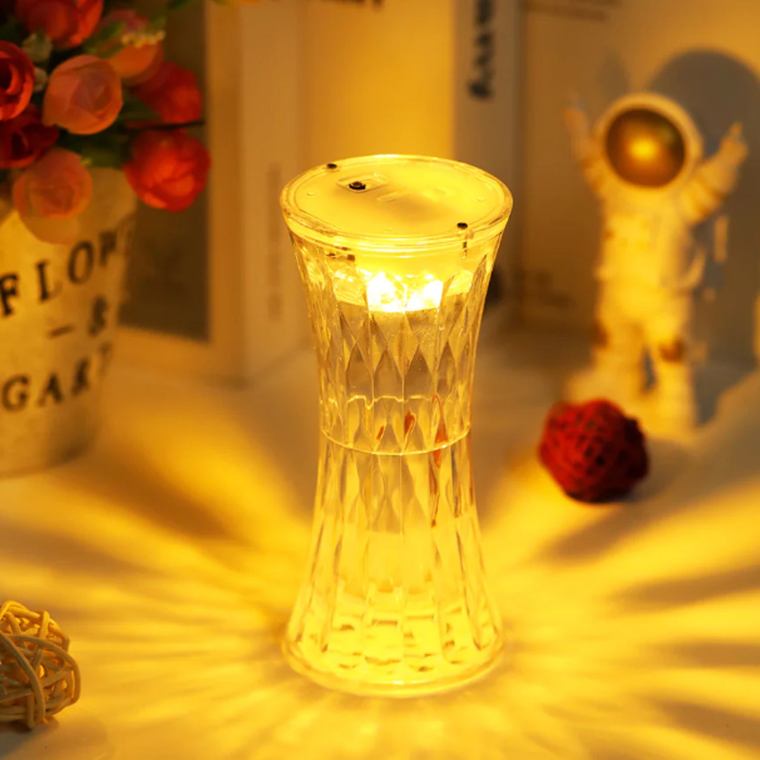Crystal Lamp – Soft Light Night Lamp for Bedroom, Nursery, Study & More | Eye-Friendly & Battery Powered (12 Pc MOQ)