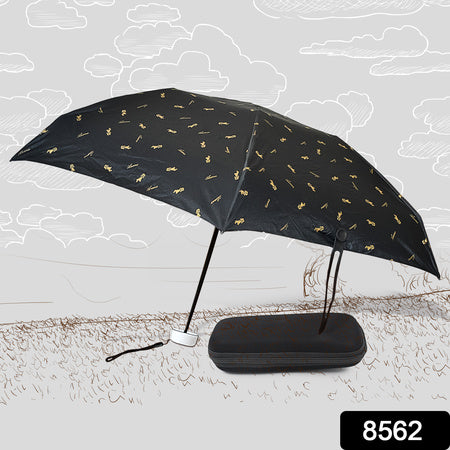 8562 3-Fold Umbrella Summer Sun And Rain Protectionfoldable Cute Umbrella Uv Protection Rain Sun Umbrella  Travel Accessories  Umbrella For Children Girls And Boys (1 Pc  With Zip Case)